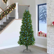 Juletræ med 300 LED'er med stativ Grøn 240 cm PE