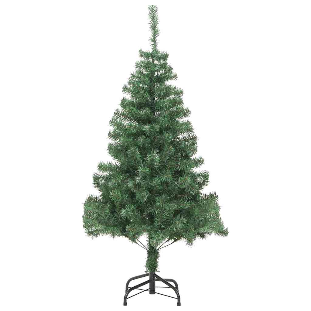 Juletræ med 150 LED'er med stativ Grøn 150 cm PVC