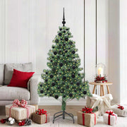 Juletræ med 300 LED'er med stativ Grøn 180 cm PVC