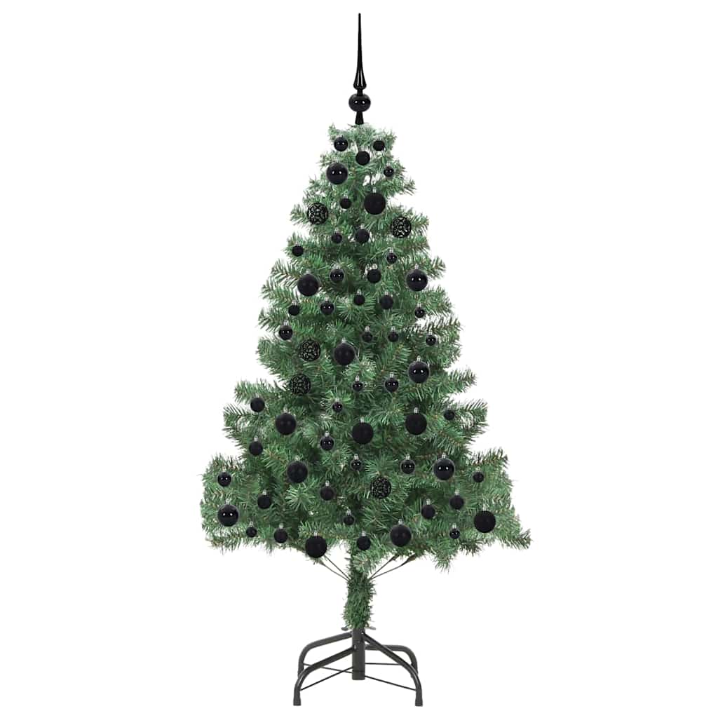 Juletræ med 300 LED'er med stativ Grøn 180 cm PVC