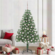 Juletræ med 300 LED'er med stativ Grøn 210 cm PVC