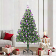 Juletræ med 300 LED'er med stativ Grøn 210 cm PVC