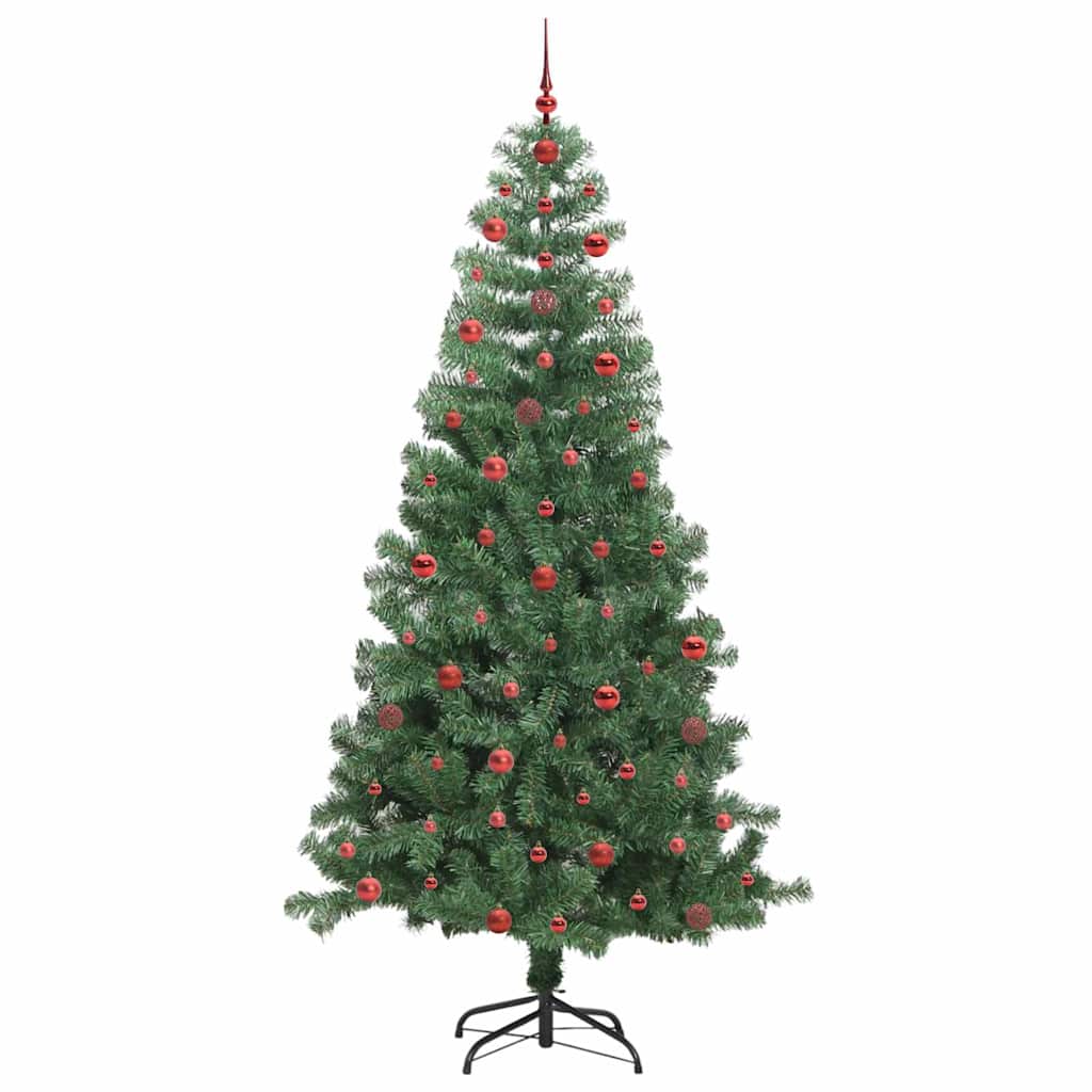 Juletræ med 300 LED'er med stativ Grøn 240 cm PVC