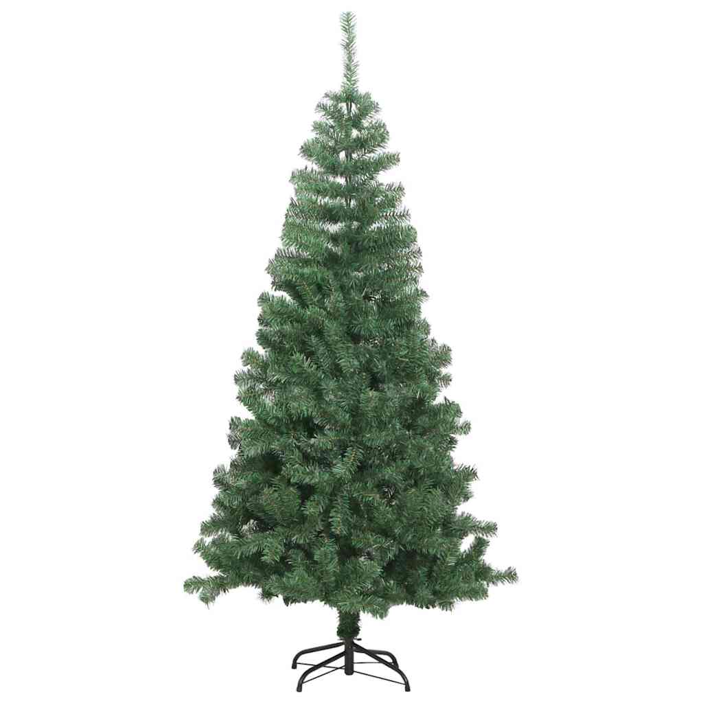 Juletræ med 300 LED'er med stativ Grøn 240 cm PVC