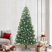 Juletræ med 300 LED'er med stativ Grøn 240 cm PVC