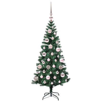 Kunstig Forbelyst Juletræ med stativ Grøn 120 cm PVC og metal