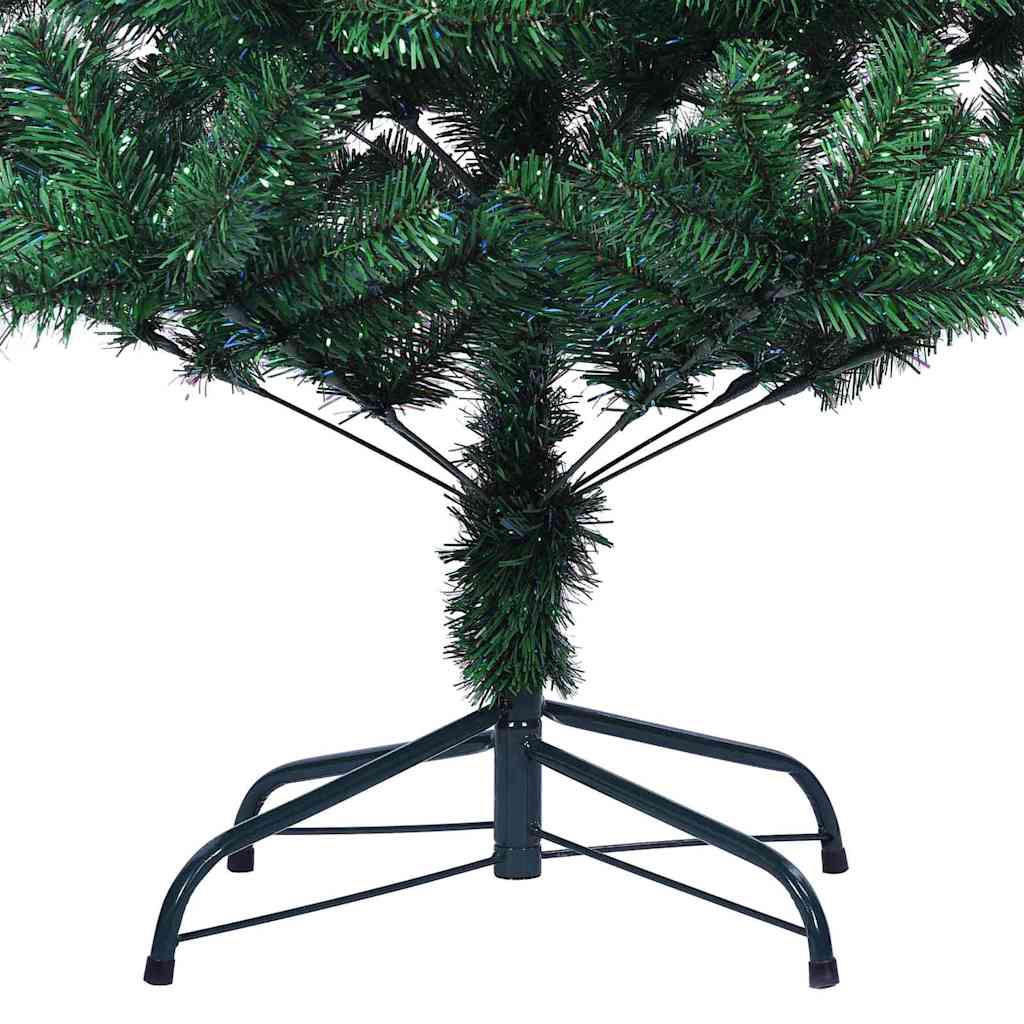 Kunstig Forbelyst Juletræ med stativ Grøn 150 cm PVC og metal