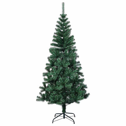 Kunstig Forbelyst Juletræ med stativ Grøn 150 cm PVC og metal
