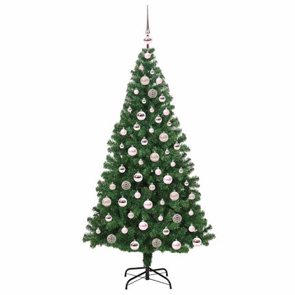 Kunstigt juletræ med stativ Grøn 180 cm PVC og Stål og Plastik