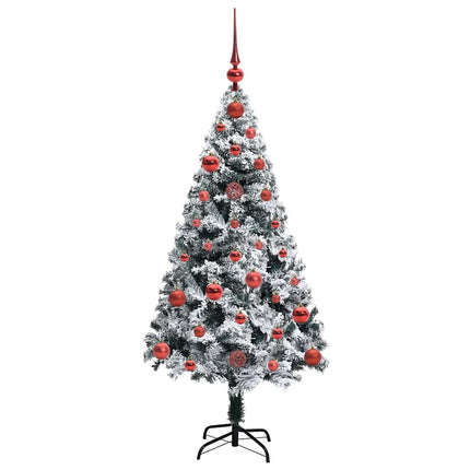 Kunstigt juletræ med stativ Hvid 120 cm PVC og Stål og Plastik