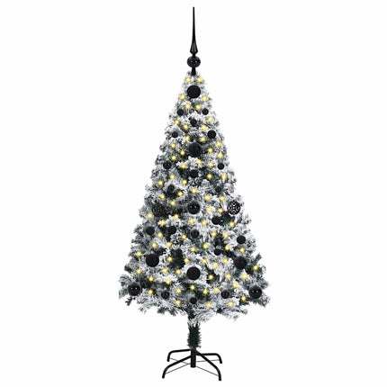Kunstigt juletræ med stativ Hvid 120 cm PVC og Stål og Plastik