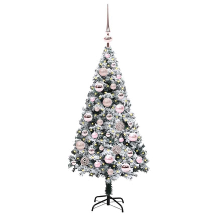 Kunstigt juletræ med stativ Hvid 120 cm PVC og Stål og Plastik