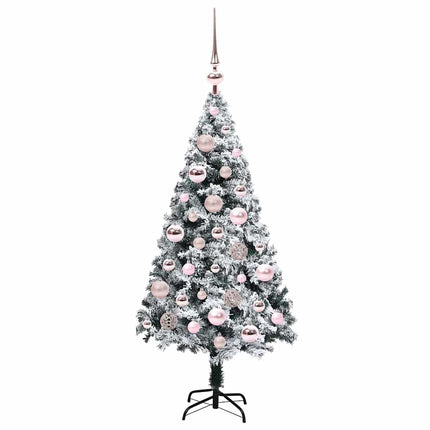 Kunstigt juletræ med stativ Hvid 120 cm PVC og Stål og Plastik