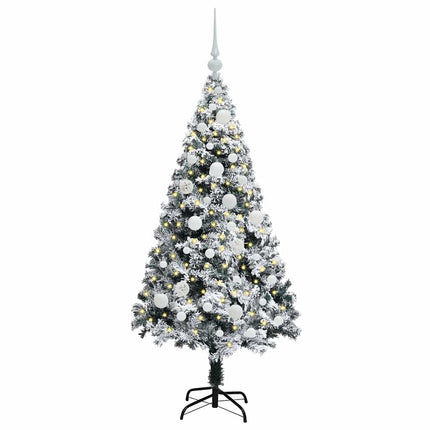 Kunstigt juletræ med stativ Hvid 120 cm PVC og Stål og Plastik