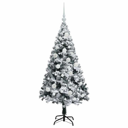 Kunstigt juletræ med stativ Hvid 120 cm PVC og Stål og Plastik