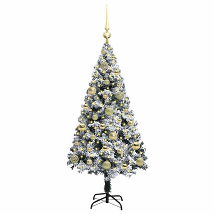 Kunstigt juletræ med stativ Hvid 120 cm PVC og Stål og Plastik