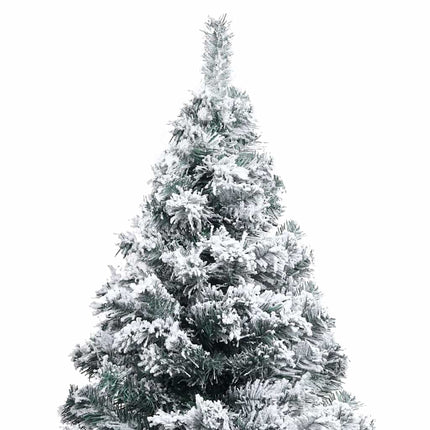 Kunstigt juletræ med stativ Hvid 150 cm PVC og Stål og Plastik