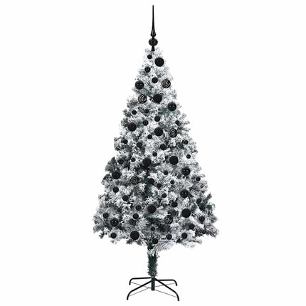 Kunstigt juletræ Hvid 180 cm PVC og Stål og Plastik