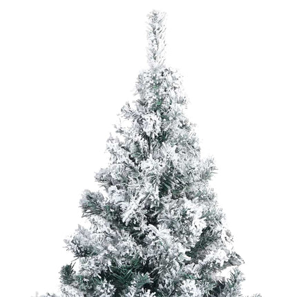 Kunstigt juletræ Hvid 240 cm PVC og Stål og Plastik