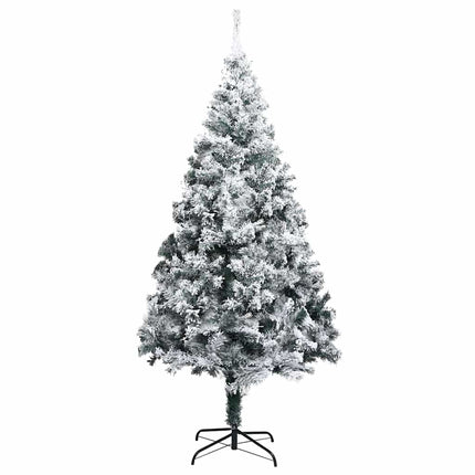 Kunstigt juletræ Hvid 240 cm PVC og Stål og Plastik