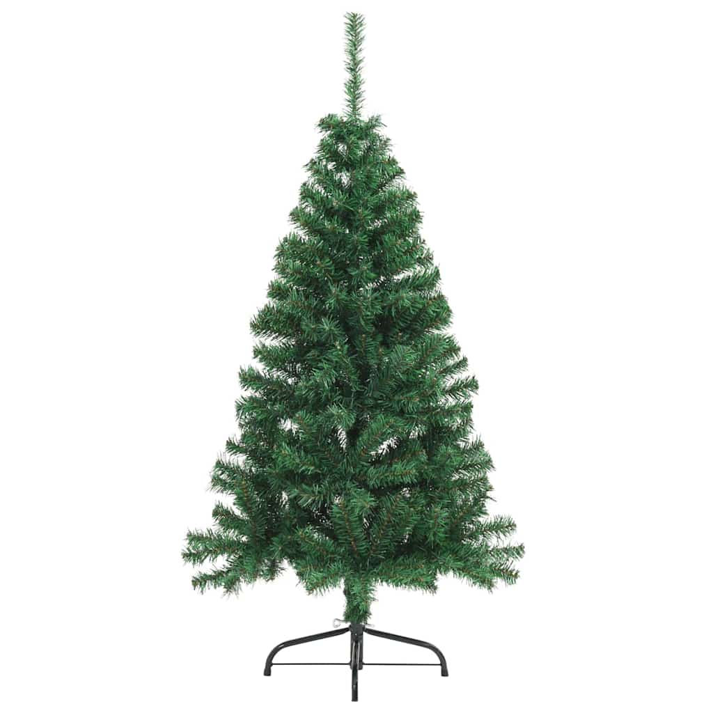 Kunstig Forbelyst Juletræ med 150 LED'er Grøn 120 cm PVC