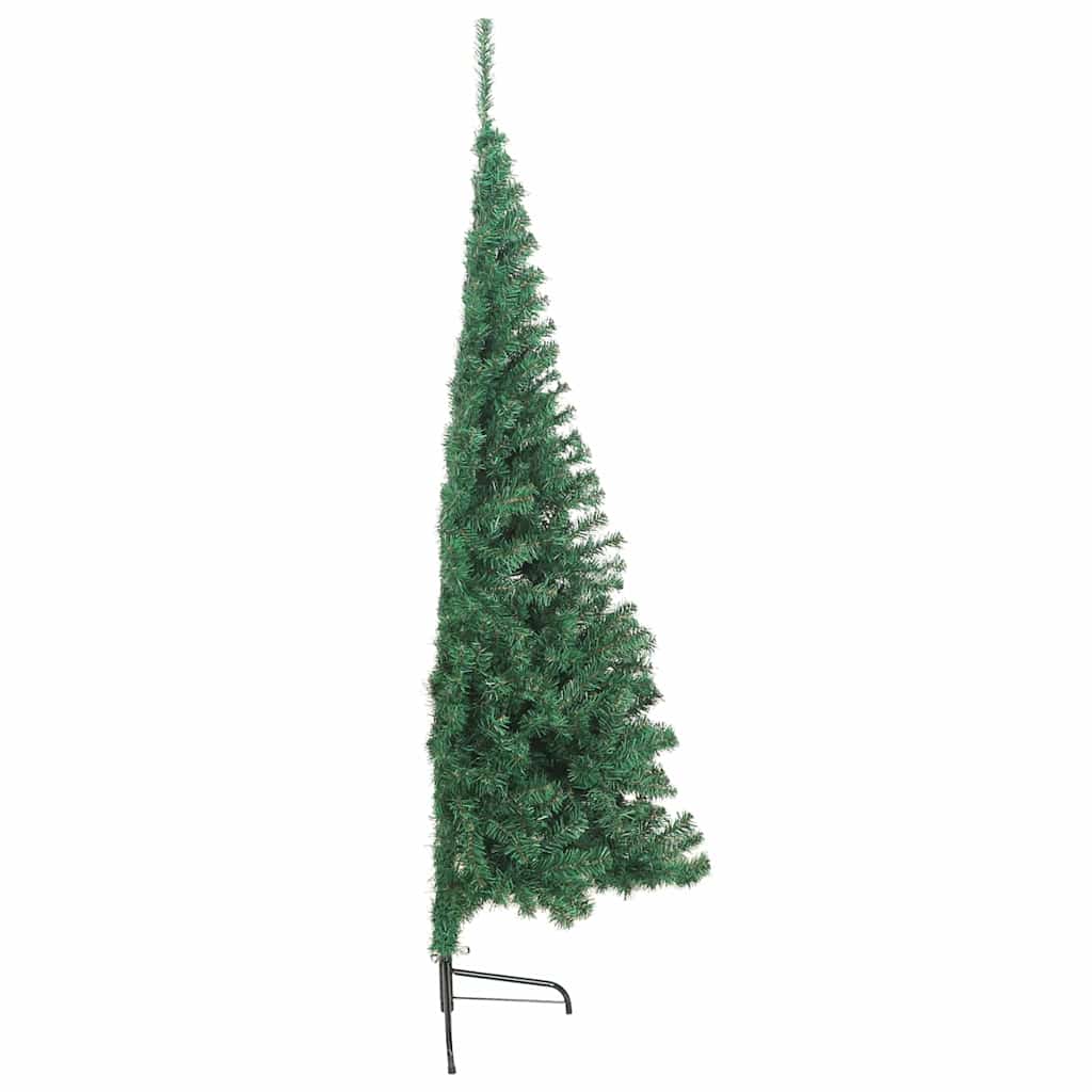 Kunstig Forbelyst Juletræ med 300 LED'er Grøn 210 cm PVC