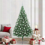 Kunstig Forbelyst Juletræ med 300 LED'er Grøn 210 cm PVC