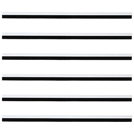 Skruemonterede dørbørste tætninger 6 pcs Hvid 100 cm