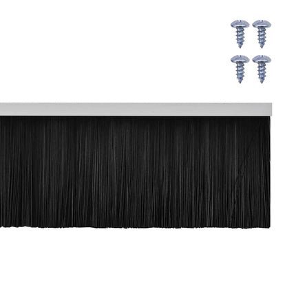 Skruemonterede dørbørste tætninger 2 pcs Hvid 100 cm