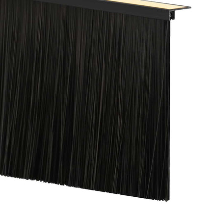 Selvklæbende dørbørstetætninger 2 pcs Sort 100 cm
