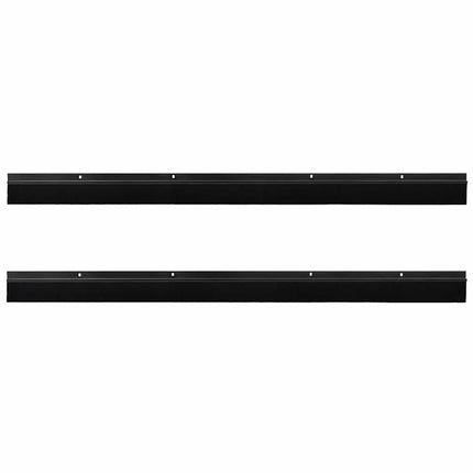 Skruemonterede dørbørste tætninger 2 pcs Sort 100 cm