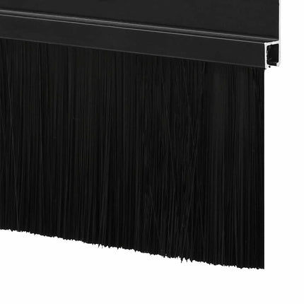 Skruemonterede dørbørste tætninger 12 pcs Sort 100 cm