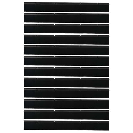 Skruemonterede dørbørste tætninger 12 pcs Sort 100 cm