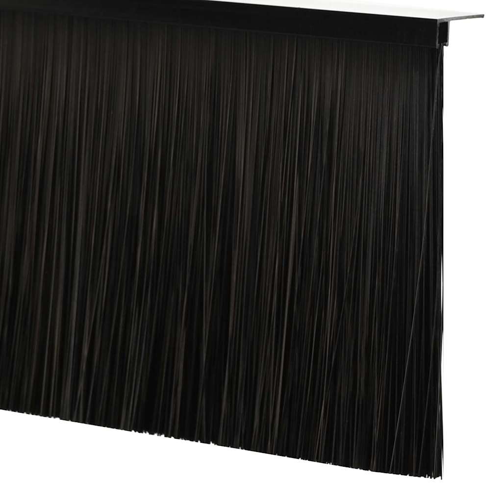 Skruemonterede dørbørste tætninger 12 pcs Sort 100 cm