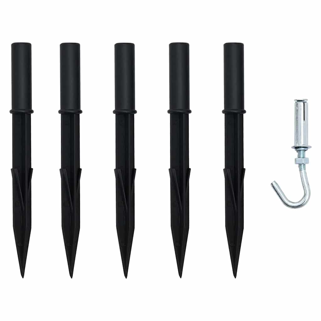 LED Juletræ med jordsøjler med jordspyd Flerfarvet 182 cm Metal
