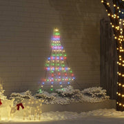 LED Juletræ med jordsøjler med jordspyd Flerfarvet 182 cm Metal