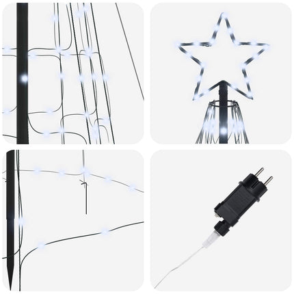 LED juletræ EKENAS 400 cm 800 LED'er Kold hvid Stål Kold hvid