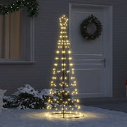LED juletræ med 390 LED'er med jordspyd Varm hvid 250 cm Jern