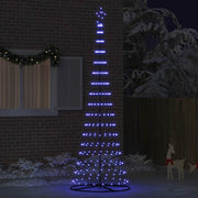 LED juletræ med 355 LED'er med stativ Blå 302,5 cm Metal