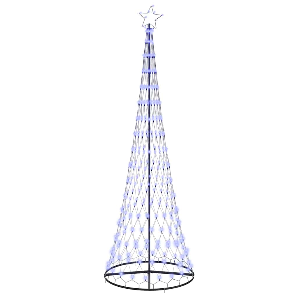 LED juletræ med 355 LED'er med stativ Blå 302,5 cm Metal