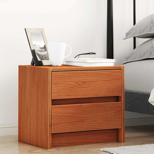 Sengeborde Voks brun 40 x 30.5 x 35.5 cm Fyrretræ