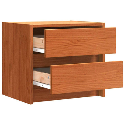 Sengeborde Voks brun 40 x 30.5 x 35.5 cm Fyrretræ