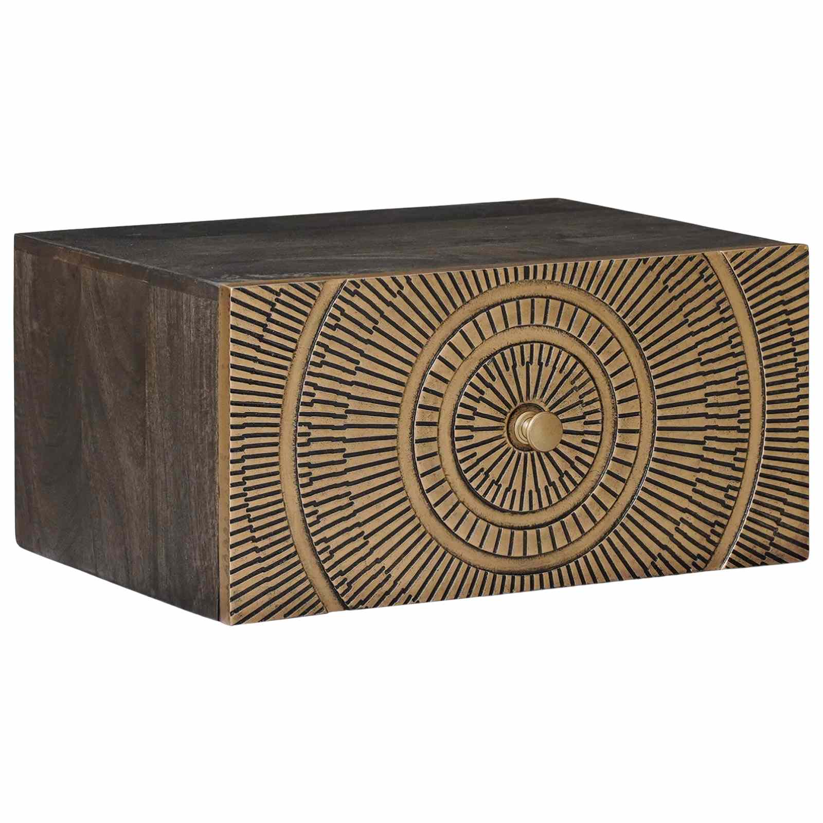 Håndlavet natbord Kaffe Brun 40 x 30 x 20 cm Massivt mangotræ