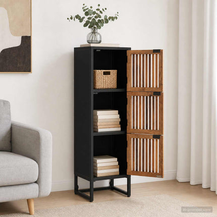 Highboard 35 x 30 x 120 cm Massivt Mango Træ og Ingeniørtræ