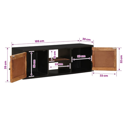 TV-skab med hylde med opbevaring med dør 105 x 30 x 35 cm