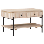 Håndlavet Cafebord Hvid 85 x 45 x 50 cm Massivt mangotræ