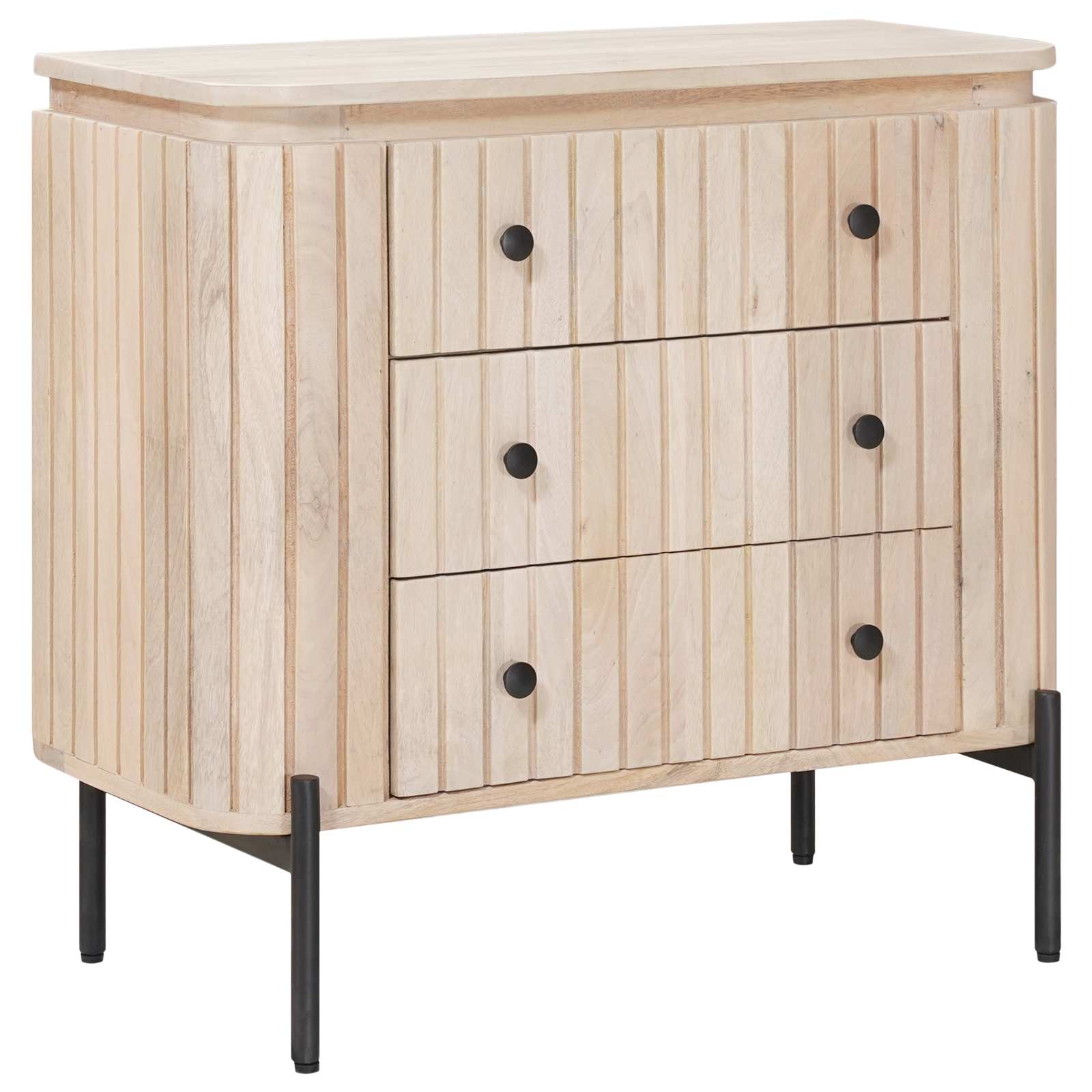 Skuffeskab 70 x 30 x 65 cm Massivt Mango Træ og Ingeniørtræ