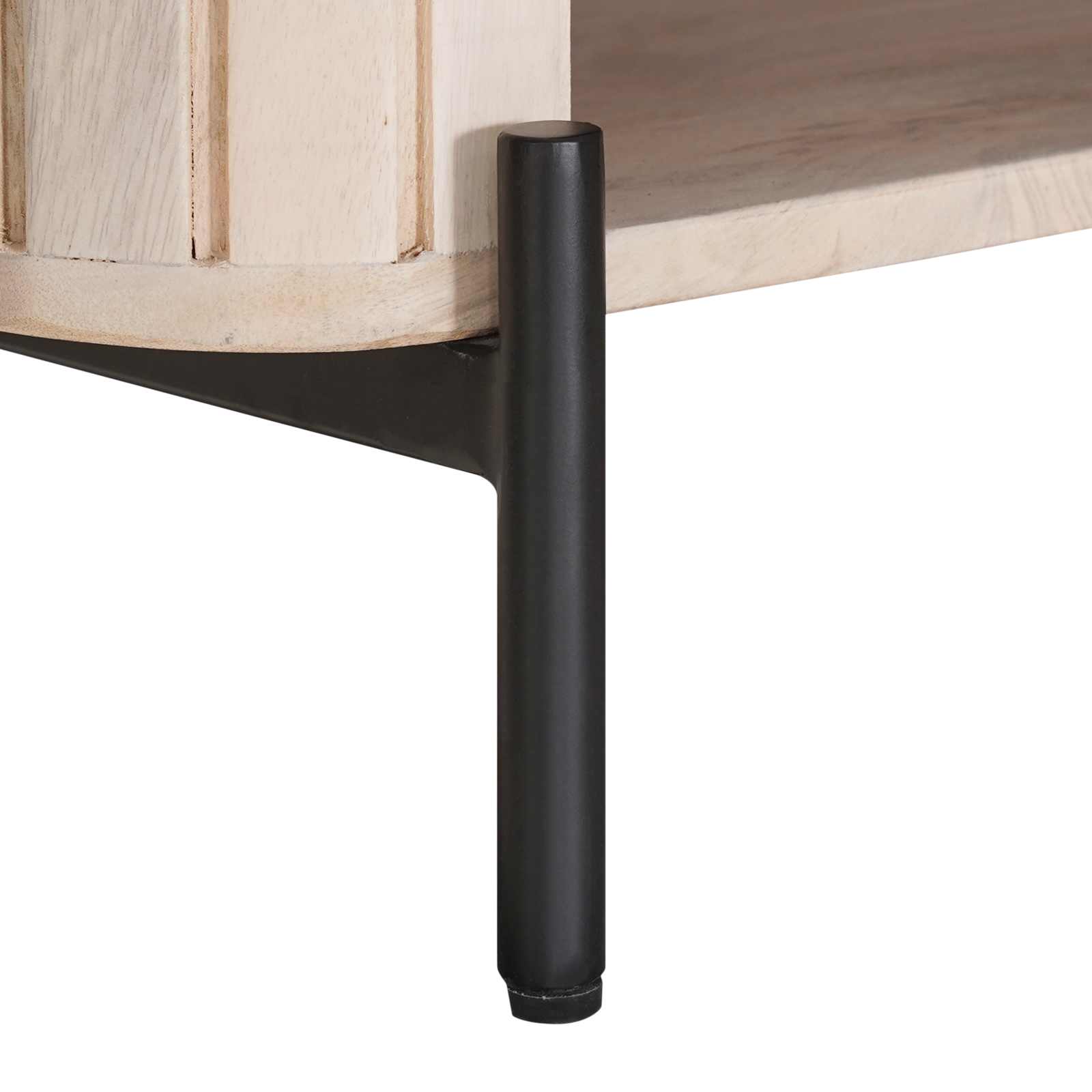 Sko bænk 85 x 37 x 48 cm Massivt Mango Træ og Ingeniørtræ
