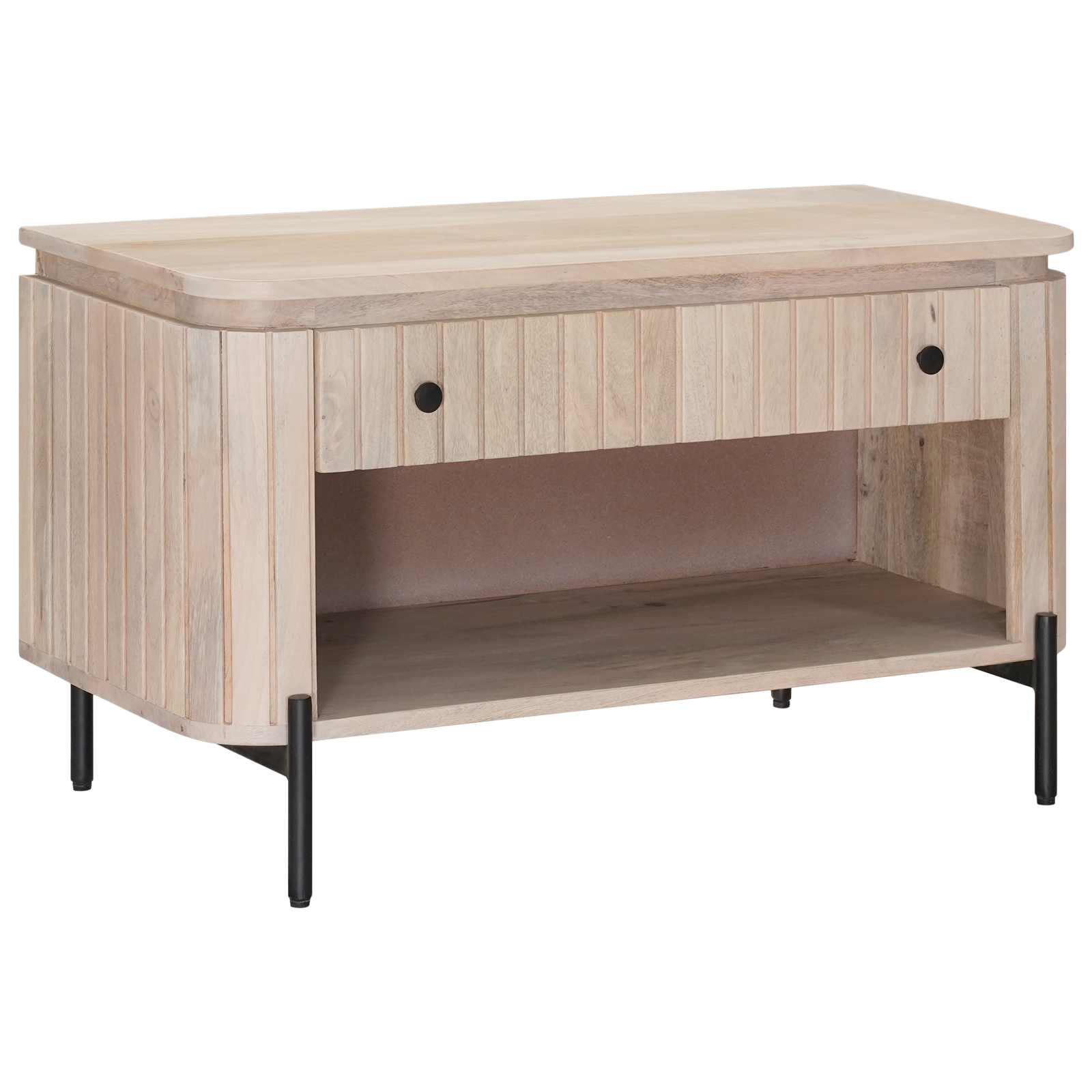 Sko bænk 85 x 37 x 48 cm Massivt Mango Træ og Ingeniørtræ
