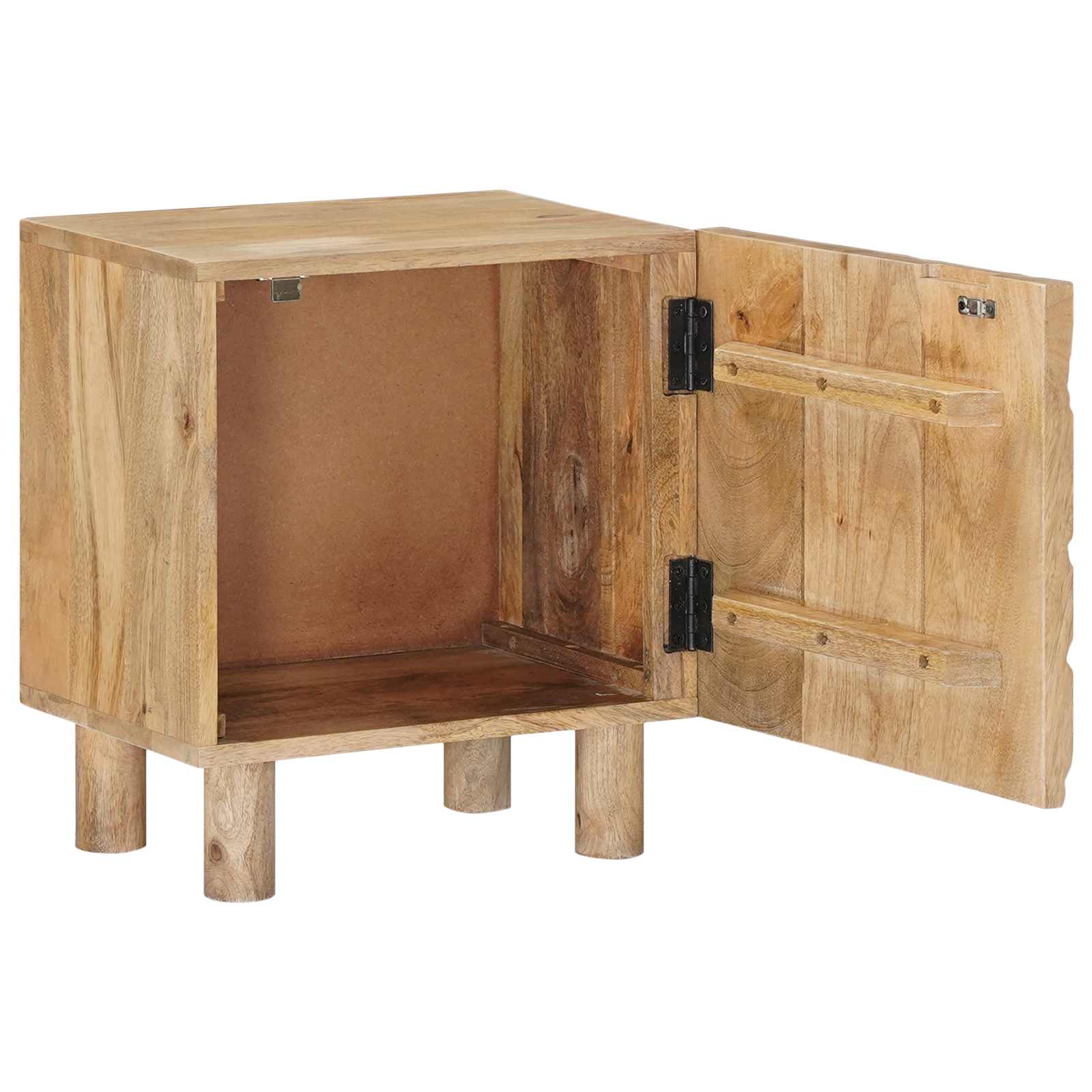 Håndlavet natbord Teakbrun 40 x 30 x 45 cm Massivt mangotræ